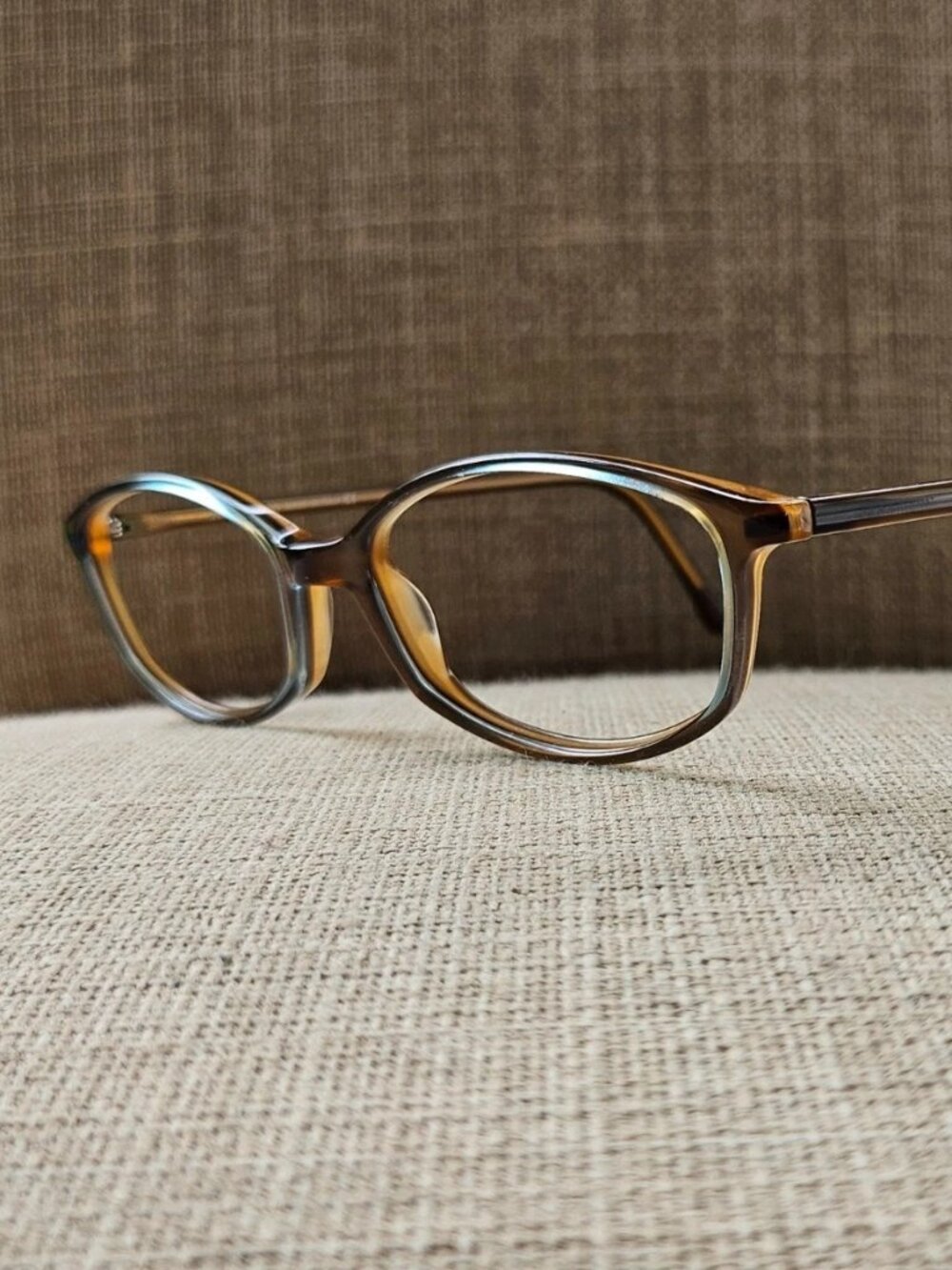 Vintage Anne Klein Eyeglasses Frame Brown K5124 Eyewear Glasses made in Italy